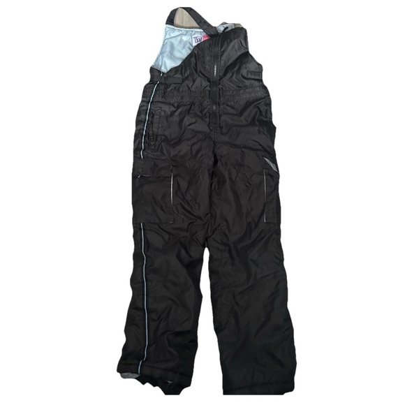 Kids Black Snowbib Size Medium (10-12) Buckle Broken But Easily Fixed - Picture 1 of 5